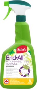 Homemade Safer's End All miticide spray